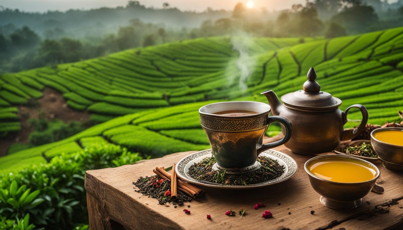 Indian tea leaves